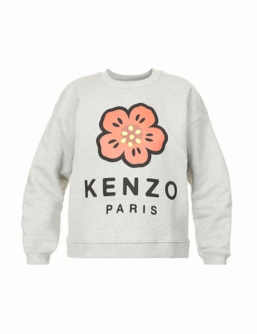 ÁO KENZO Flower-print stretch-cotton sweatshirt