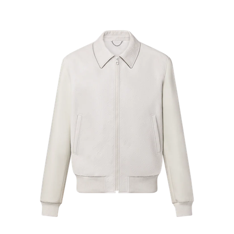ÁO LOUIS VUITTON LVSE DEBOSSED MONOGRAM MIX LEATHER BLOUSON