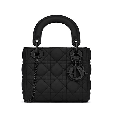 TÚI Dior Mini Lady Dior Bag Black Ultramatte Cannage Calfskin
