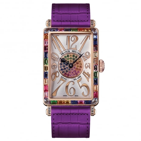 FRANCK MULLER LONG ISLAND ROSE GOLD MIXED BAGUETTE STONES