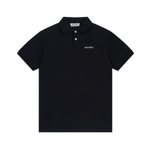 ÁO MIU MIU POLO SHIRT MÀU ĐEN UNISEX