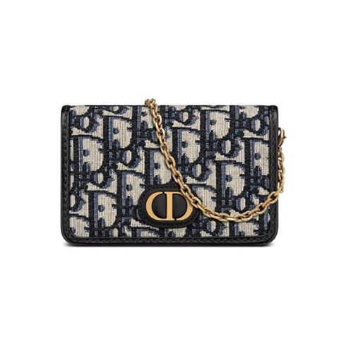 TÚI Dior Women 30 Montaigne nano pouch Blue Dior Oblique Jacquard