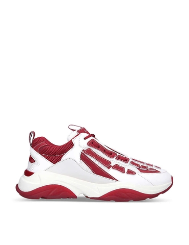 GIÀY AMIRI Bone Runner appliquéd leather and mesh low-top trainers