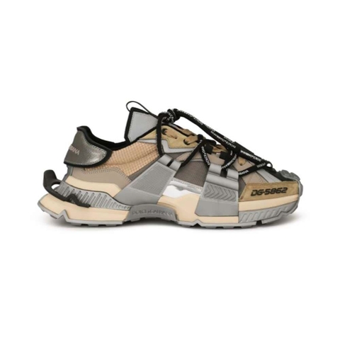 GIÀY DOLCE & GABBANA Men Mixed-Material Space Sneakers-Brown