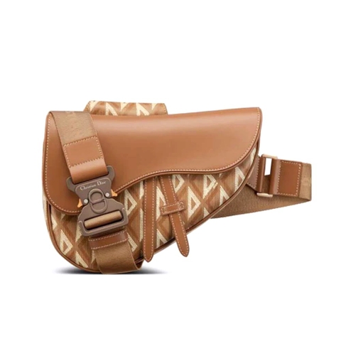 TÚI Dior Saddle Bag Coffee CD Diamond Canvas and Smooth Calfskin