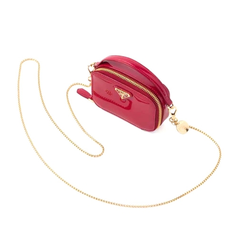TÚI PRADA Patent Leather Mini-pouch-Red