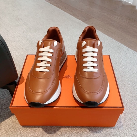 GIÀY HERMES BOUNCING SNEAKER LOW SPORTS SUEDE BROWN