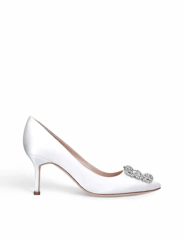 GIÀY MANOLO BLAHNIK Hangisi 70 Swarovski crystal-embellished satin courts