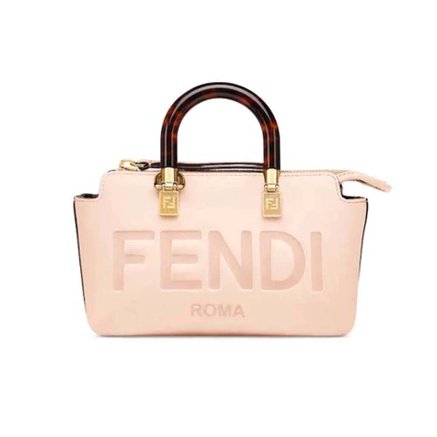 TÚI Fendi Women By The Way Mini Small Boston Bag in Light Pink Leather