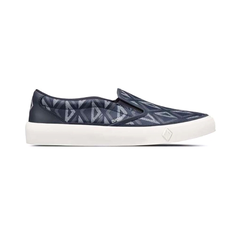 GIÀY DIOR B101 Slip-on Sneaker Black CD Diamond Canvas and Smooth Calfskin