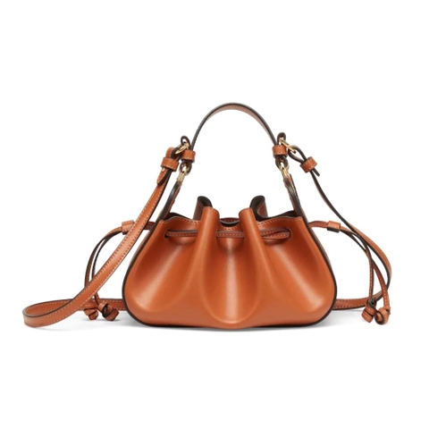 TÚI Fendi Women Pomodorino Brown Leather Mini-Bag