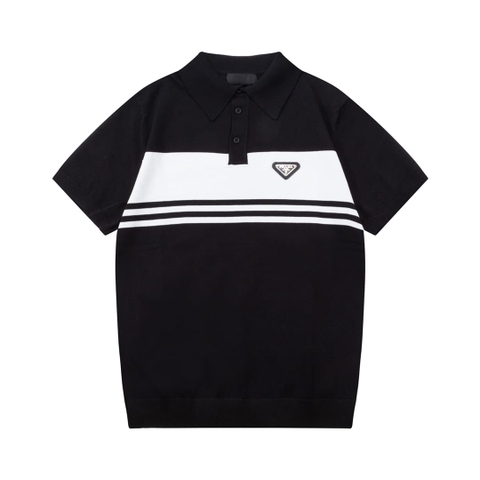 ÁO PRADA POLO SHIRT MÀU ĐEN UNISEX