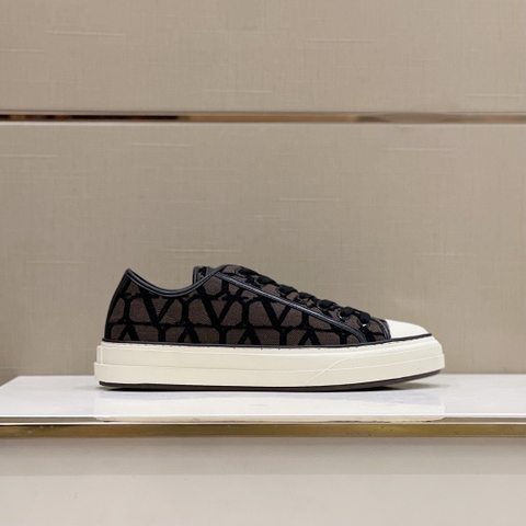 GIÀY VALENTINO CANVAS LEATHER SNEAKER SHOES AAA