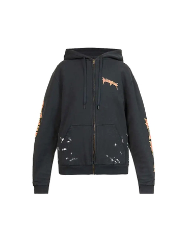 ÁO BALENCIAGA Logo-print relaxed-fit cotton hoody