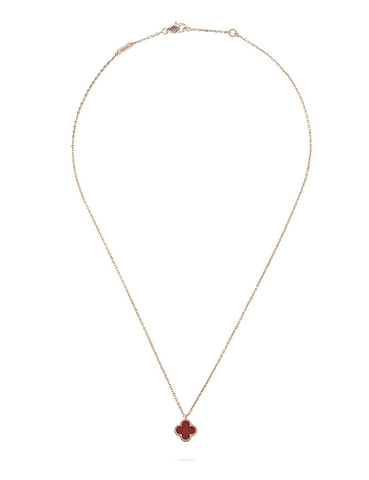 Dây chuyền VAN CLEEF & ARPELS Sweet Alhambra gold and carnelian necklace 18K GOLD