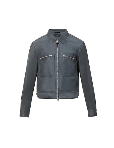ÁO TOM FORD Collared regular-fit organic-cotton moleskin jacket
