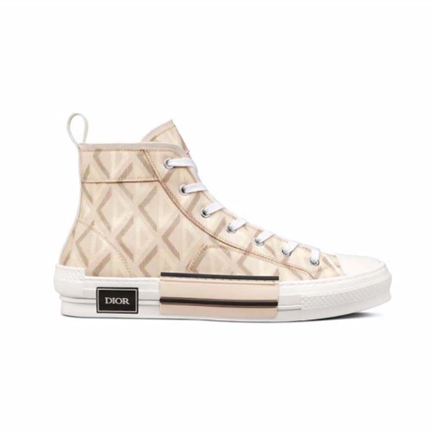 GIÀY DIOR B23 High-Top Sneaker Natural CD Diamond Canvas