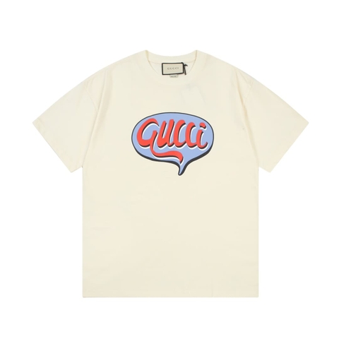 ÁO GUCCI T SHIRT MÀU KEM UNISEX