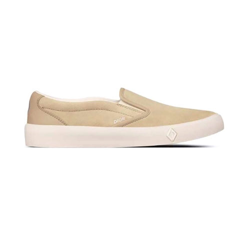 GIÀY DIOR B101 Slip-on Sneaker Beige Suede and Smooth Calfskin