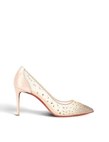 GIÀY CHRISTIAN LOUBOUTIN Follies Strass 85 rete suede lame versio