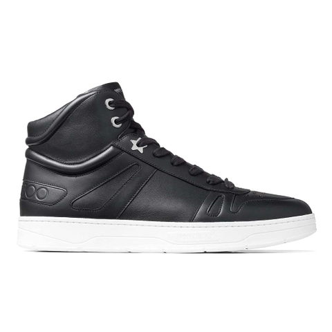 GIÀY JIMMY CHOO Hi Top/M Black Calf Leather High Top Trainers