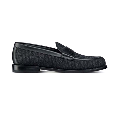 GIÀY DIOR Granville Loafer Black Dior Oblique Jacquard