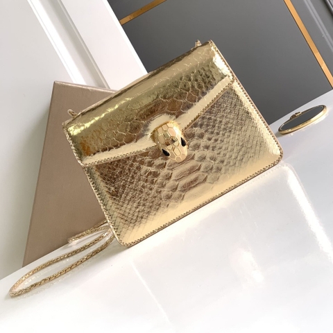 TÚI BULGARI SERPENTI FOREVER PYTHON GOLD 24K HIGH CLASSY DA TRĂN