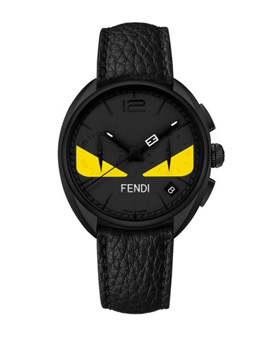 FENDI Momento Bugs Chronograph Leather Watch