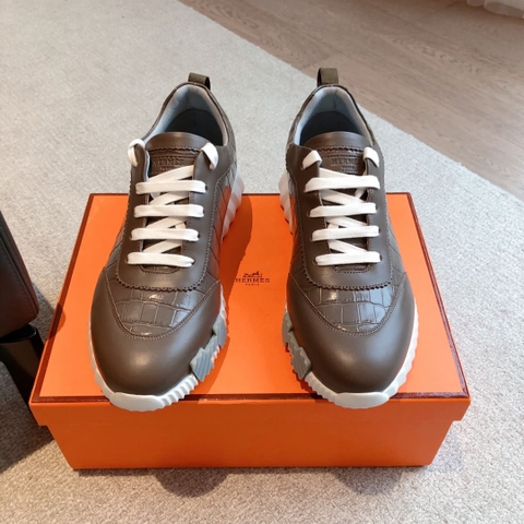 GIÀY HERMES BOUNCING SNEAKER LOW SPORTS EMBOSSED CROC ELEPHANT