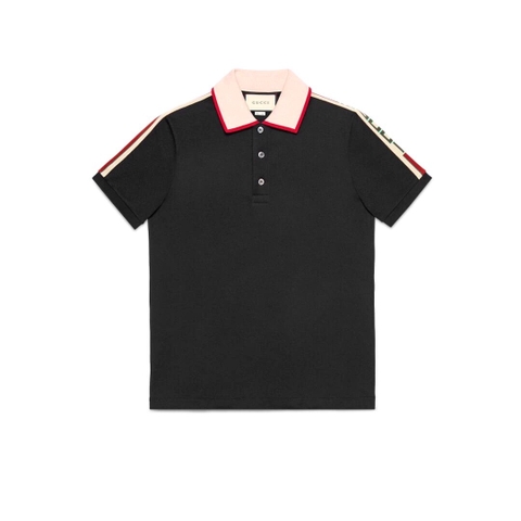 ÁO GUCCI GG POLO SHIRT MÀU ĐEN UNISEX