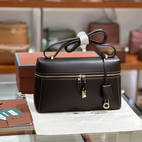 TÚI Loro Piana Women Loro Piana Extra Pocket bằng da bê màu nâu cafe 27