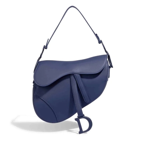 TÚI Dior Saddle Medium Calf Ultramatte Blue