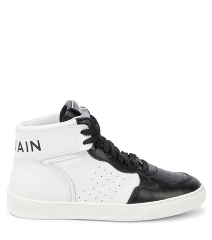 GIÀY BALMAIN KIDS Leather high-top sneakers