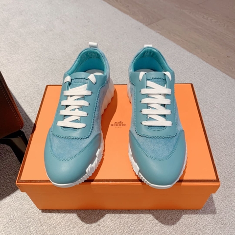 GIÀY HERMES BOUNCING SNEAKER LOW SPORTS SUEDE BLUE