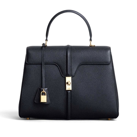 TÚI Celine Women Medium16 Bag in Grained Calfskin-Black