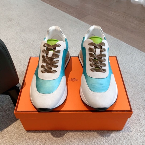 GIÀY HERMES BOUNCING SNEAKER LOW SPORTS SUEDE AZUL