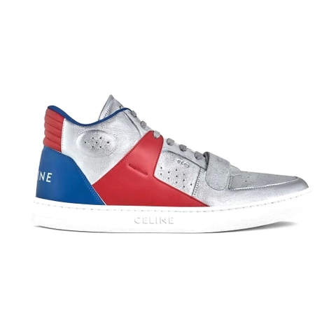 GIÀY CELINE Mid Sneaker with Scratch in Metallic Calfskin and Calfskin