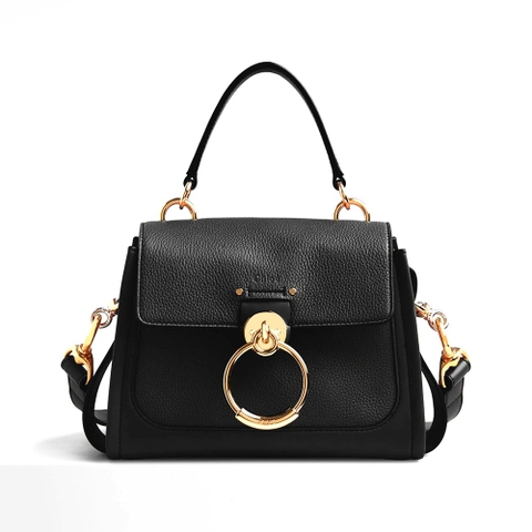 TÚI Chloe Women Mini Tess Day Bag in Grained and Shiny Calfskin