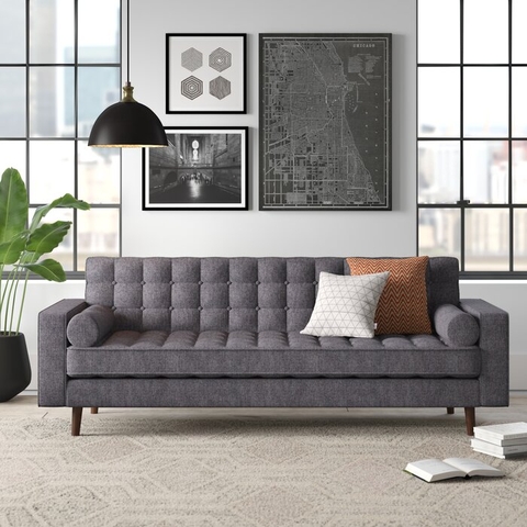 SOFA NỈ NHẬP KHẨU CAO CẤP Square Arm Sofa COLIN