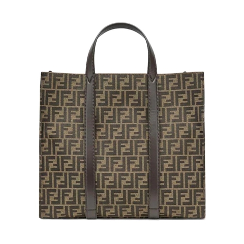 TÚI Fendi Shopper FF Jacquard Fabric Bag