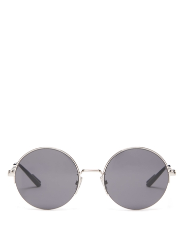 DIOR HOMME SUNGLASSES Half-rim round metal sunglasses