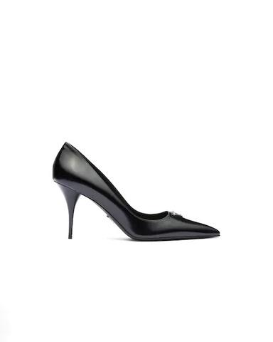 GIÀY PRADA Brushed leather pumps 100 mm