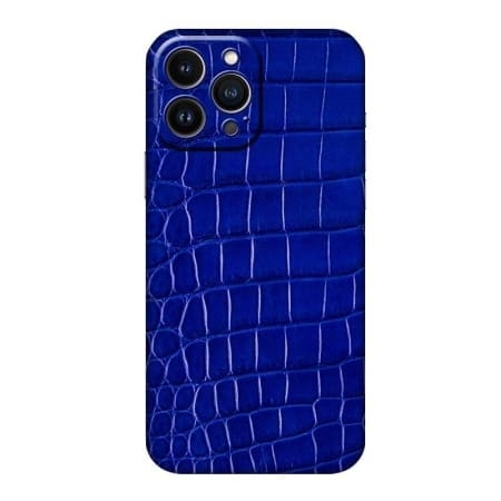 Ốp Iphone da cá sấu dành cho nam và nữ được làm thủ công màu xanh blue