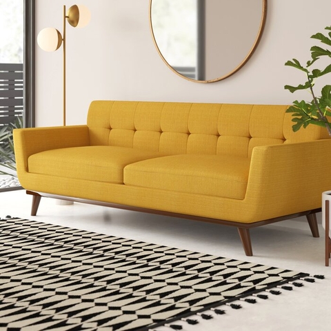 SOFA NỈ CHÂN GỖ TỰ NHIÊN LOMBARDY