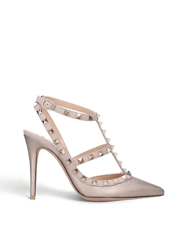 GIÀY VALENTINO GARAVANI Rockstud 100 T-bar leather courts