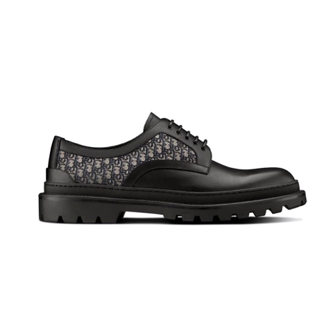 GIÀY DIOR Explorer Derby Da bê đen mịn