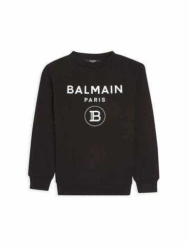 ÁO BALMAIN Logo-print long-sleeve cotton sweatshirt 4-16 years