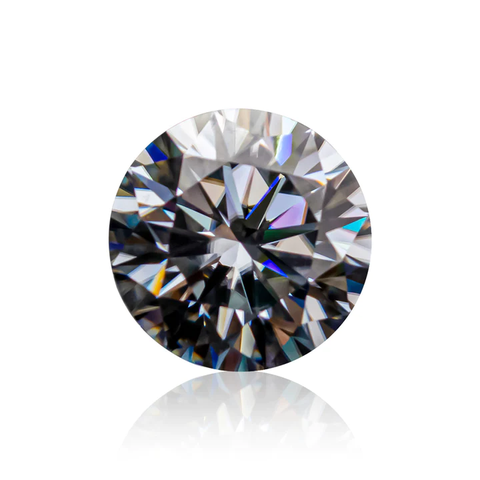 KIM CƯƠNG Round Hearts and Arrows Cut Natural Grey Loose Moissanite Stone