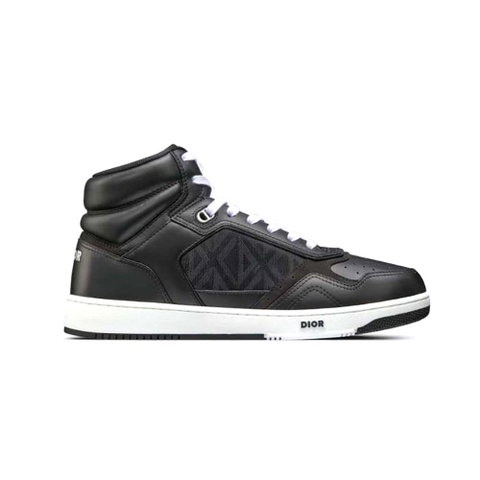 GIÀY DIOR B27 High-Top Sneaker Black Smooth Calfskin and CD Diamond Canvas