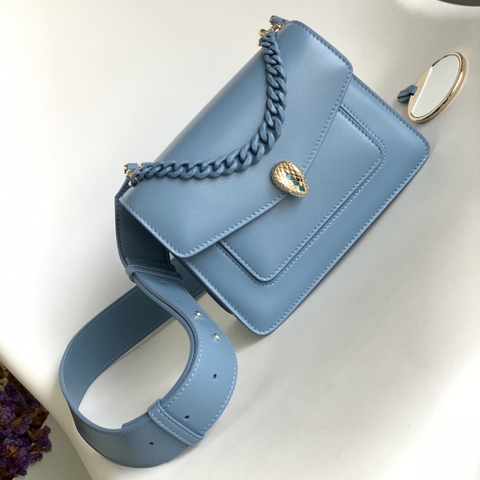 TÚI BULGARI SERPENTI FOREVER SHEEPSKIN SAPPHIRE BLUE NIAGARA HIGH CLASSY DA CỪU